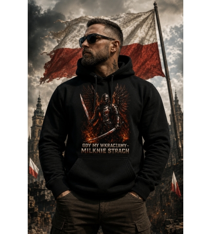 BLUZA Z KAPTUREM PATRIOTYCZNI Milknie Strach